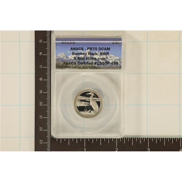 2015-S BOMBAY HOOK, NWR QUARTER ANACS PR70 DCAM
