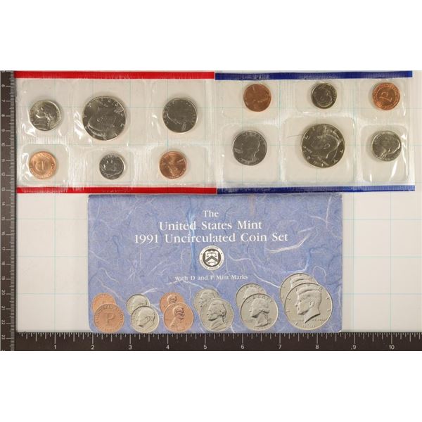 1991 US MINT SET (UNC) P/D (WITH ENVELOPE)