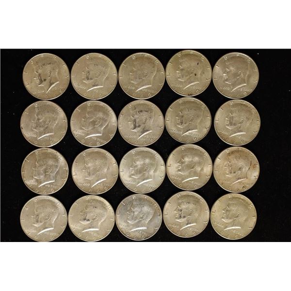 20-1969-D 40% SILVER JOHN F. KENNEDY HALVES