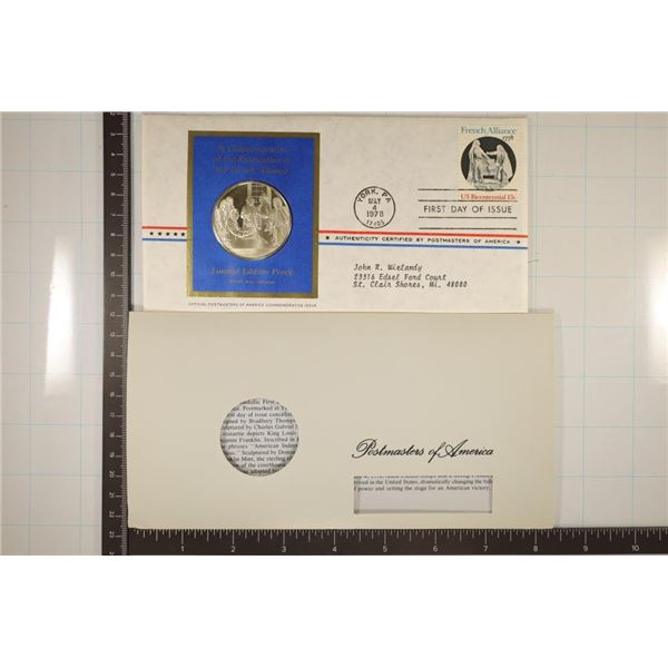 .8 OZ. PROOF STERLING SILVER ROUND IN FDC IN