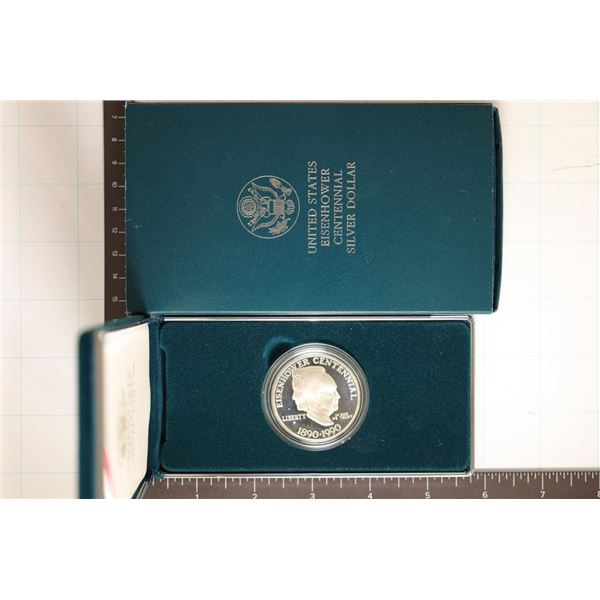 1990-P US SILVER PF EISENHOWER CENTENNIAL $