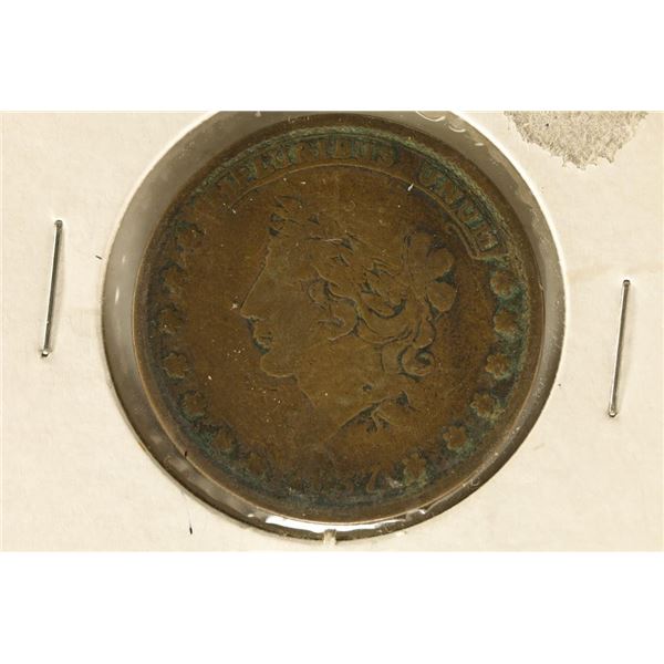 1837 HARD TIMES TOKEN CURRENCY BENTONIAN MINT