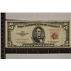 Image 1 : 1953-A US $5 STAR NOTE RED SEAL