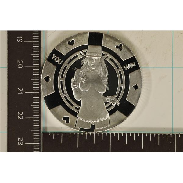 1 TROY OZ .999 FINE SILVER PF ADULT THEMED ROUND