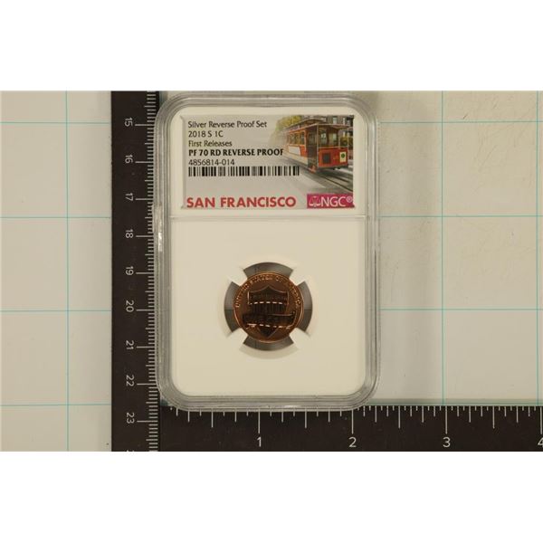 2018-S LINCOLN SHIELD CENT NGC PF70 REVERSE PF