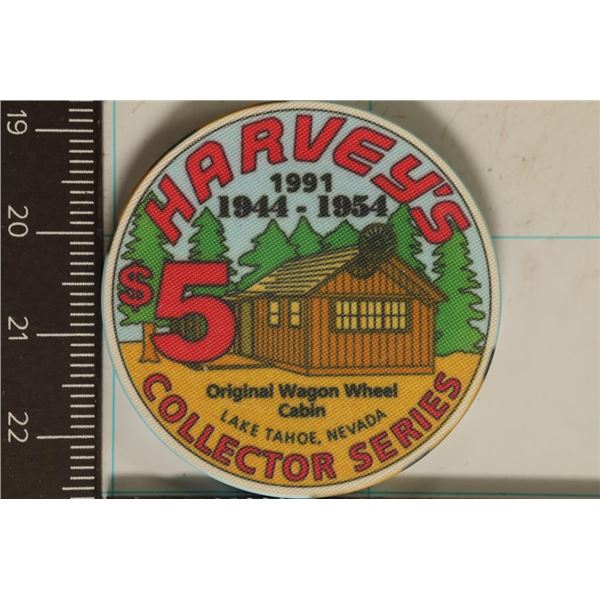 $5 HARVEY'S CASINO CHIP COLLECTORS SERIES