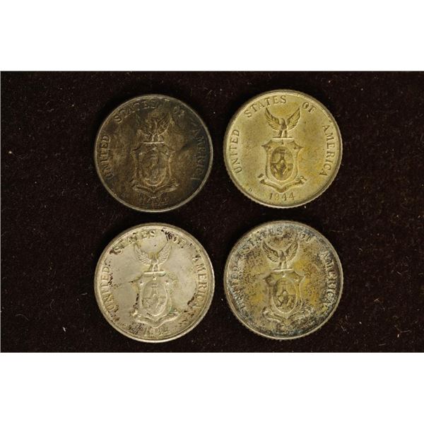 4-1944-D US/PHILIPPINES SILVER 20 CENTAVOS .386