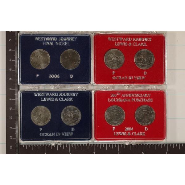 4 US NICKEL SETS: 2004-P & D 200TH ANNIVERSARY