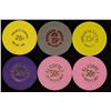 Image 1 : 6 PLASTIC $1 CASINO GAMING TOKENS: 3-25 CENT AND