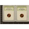 2 SLABBED COINS: 1982-S & 1983-S LINCOLN CENTS: