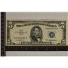 Image 1 : 1953-A US $5 SILVER CERTIFICATE BLUE SEAL WHITE