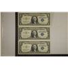 Image 1 : 3-CRISP UNC US $1 SILVER CERTIFICATES: 1957, 57-A