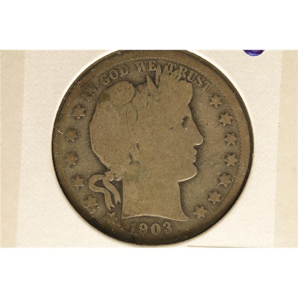 1903-O SILVER BARBER HALF DOLLAR