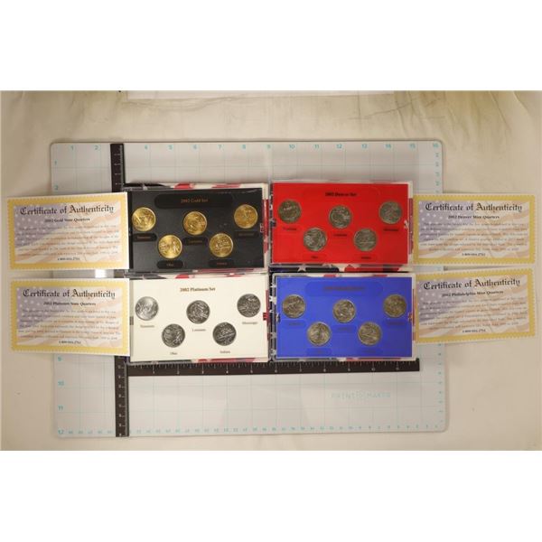 -2002 50 STATE QUARTER SETS WITH BOXES: 1 OF EACH
