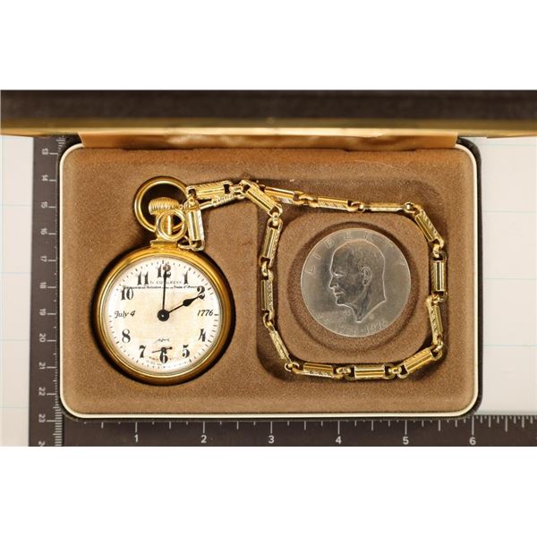 76 BICENTENNIAL POCKET WATCH SET FEATURING A