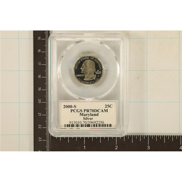 2000-S SILVER MARYLAND QUARTER PCGS PR70 DCAM
