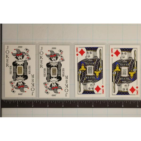 4-2.5 GRAIN .999 FINE SILVER INGOTS IN LAMINATED