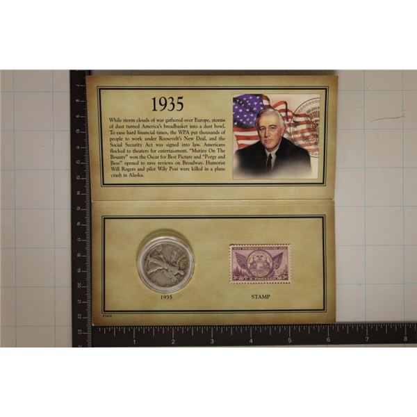 HISTORIC WALKING LIBERTY HALF DOLLAR & STAMP SET