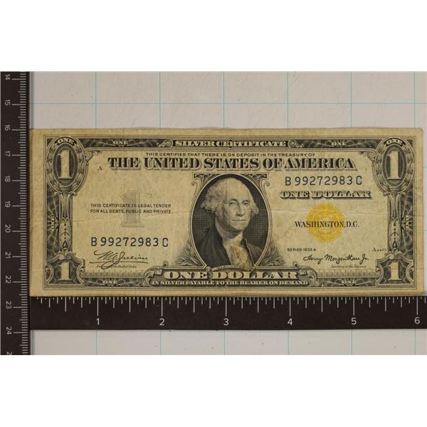 1935-A US $1 NORTH AFRICA SILVER CERTIFICATE WITH