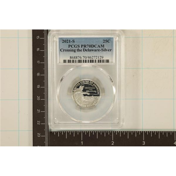 2021-S CROSSING THE DELAWARE SILVER QUARTER PCGS