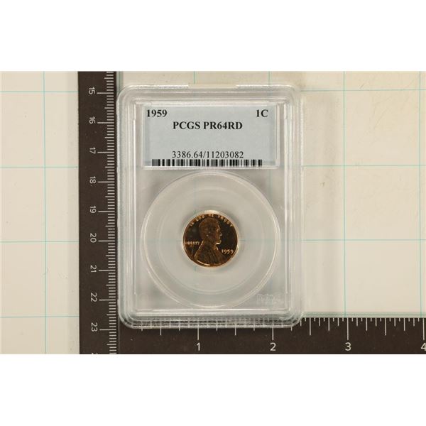 1959 LINCOLN CENT PCGS PR64RD