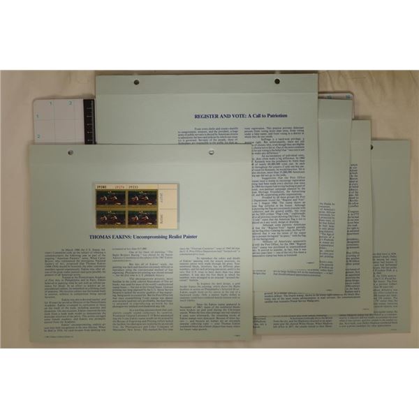 5 BLOCKS OF US UNCANCELLED POSTAGE BLOCKS ON