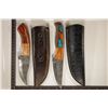 Image 2 : 2-DAMASCUS STEEL HUNTING KNIVES: 8.25" AND 7.25"