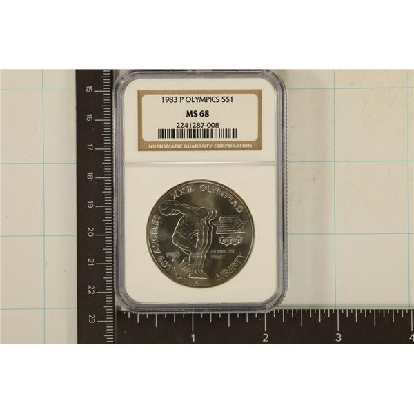 1983-P OLYMPIC US SILVER DOLLAR NGC MS68