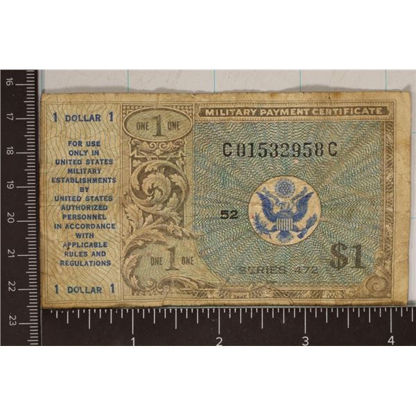 SERIES 472 US $1 MILITARY PAYMENT CERTIFICATE