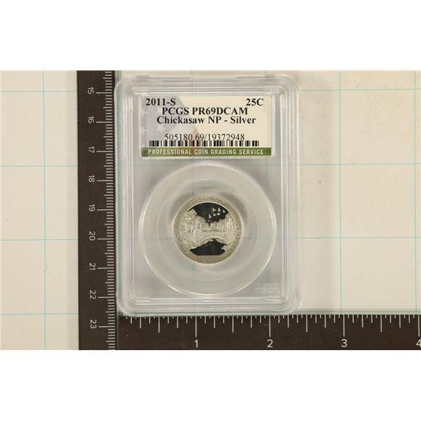 2011-S SILVER CHICKASAW N.P. PCGS PR69 DCAM