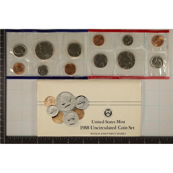1988 US MINT SET (UNC) P/D (WITH ENVELOPE)
