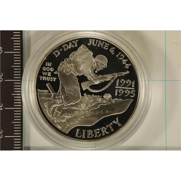 1993-W US SILVER 50TH ANNIVERSARY OF WWII DOLLAR