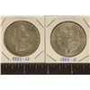 Image 1 : 1882-O AU & 1885-O UNC MORGAN SILVER DOLLARS