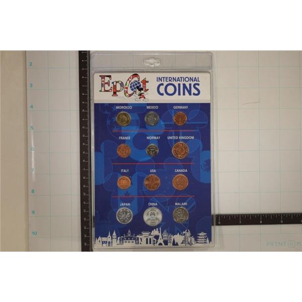 DISNEY'S EPCOT INTERNATIONAL COINS ALL BU IN