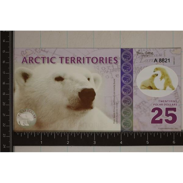 2017 ARCTIC TERRITORIES CU POLYMER 25 POLAR $'S