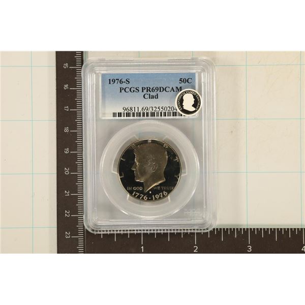 1976-S KENNEDY HALF DOLLAR PCGS PR69 DCAM
