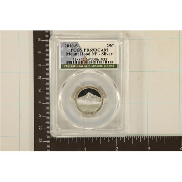 2010-S SILVER MOUNT HOOD QUARTER PCGS PR69 DCAM