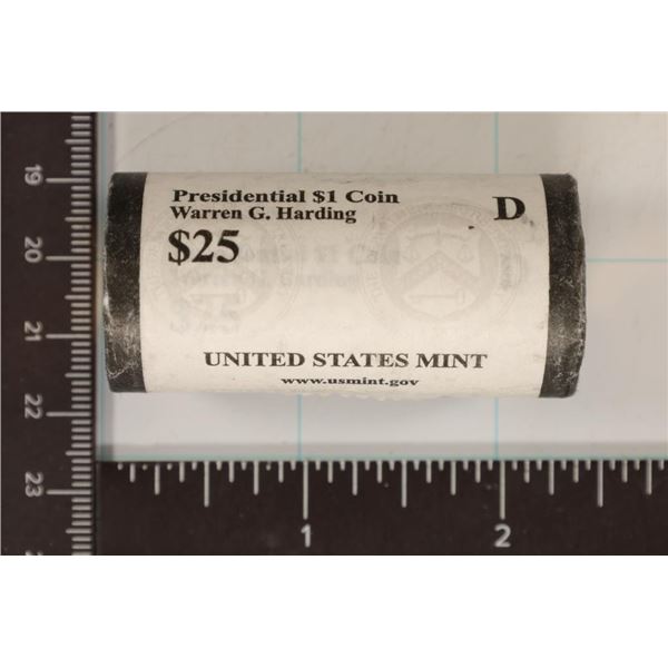 2014-D $25  ROLL OF WARREN HARDING US PRESIDENTIAL