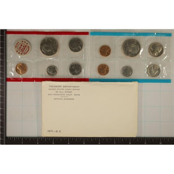 1971 US MINT SET (UNC) P/D/S (WITH ENVELOPE)