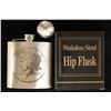 Image 1 : 6 OZ. STAINLESS STEEL HIP FLASK WITH ENGRAVED
