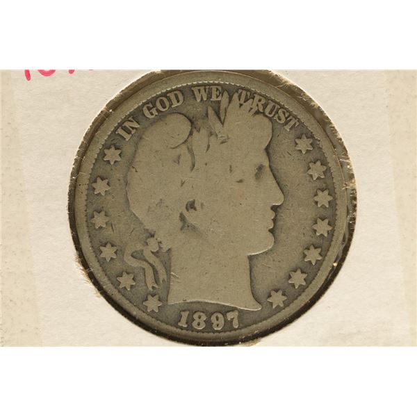 1897 SILVER BARBER HALF DOLLAR