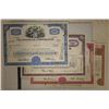 Image 3 : 6 VINTAGE STOCK CERTIFICATES AS SHOWN