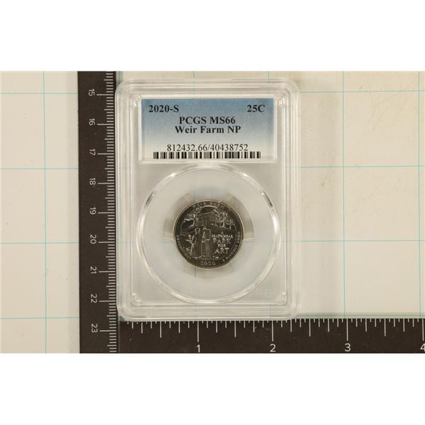 2020-S WEIR FARM N.P. QUARTER PCGS MS66