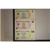 Image 1 : 3-2006 ZIMBABWE BILLS: $5, $50 & $500 CRISP UNC