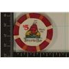 Image 1 : $5 TREASURE BAY CASINO CHIP BILOXI, MISSISSIPPI