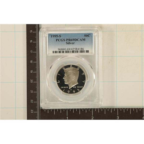1995-S SILVER KENNEDY HALF DOLLAR PCGS PR69 DCAM