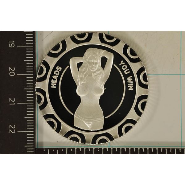 1 TROY OZ .999 FINE SILVER PF ADULT THEMED ROUND