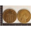 Image 1 : 2-ISRAEL SOLID BRONZE MEDALS: FROM HOLOCAUST