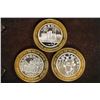 Image 1 : 3-CASINO $10 SILVER TOKENS (PF LIKE) RENO TAHOE
