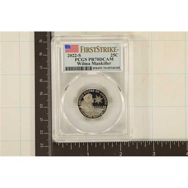 2022-S WILMA MANKILLER PCGS PR70 DCAM